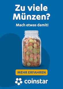 Aktueller Coinstar Prospekt (Hosenfeld, 1 Seite zum blättern Coinstar Prospekt Münzen rein, Wertbon raus. mit 1 Seite