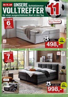 Bett im aktuellen Möbel Inhofer Prospekt (Reutlingen) Bett im Möbel Inhofer Prospekt "UNSERE VOLLTREFFER - SCHLAFZIMMER" mit 6 Seiten (Reutlingen)