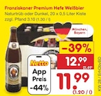 Premium Hefe Weißbier Natutrüb im Netto Marken-Discount Prospekt Premium Hefe Weißbier Natutrüb von Franziskaner im aktuellen Netto Marken-Discount Prospekt für 11,99 €