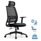 Fauteuil de bureau OPEN - accoudoirs réglables - appuie-tête réglable - noir - Officepro en promo chez Bureau Vallée Caen à 179,00 €