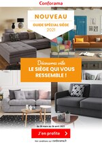 Catalogue Conforama à Aulnay-sous-Bois, avec 1 pages Prospectus Conforama à Aulnay-sous-Bois, "Nouveau guide spécial siège 2021", 1 pages, 30/03/2021 - 26/04/2021