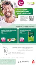 Apotheken Prospekt von mea - meine apotheke Mitterteich mea - meine apotheke Prospekt: "Unsere August-Angebote", 4 Seiten, 01.08.2026 - 31.08.2026