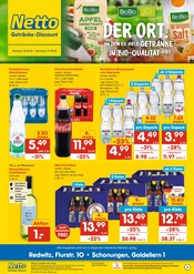 Coca Cola im Netto Marken-Discount Prospekt in Schweinfurt Aktueller Netto Marken-Discount Prospekt mit Coca Cola, "DER ORT, AN DEM DU IMMER AUSGEZEICHNETE PREISE FINDEST.", Seite 1