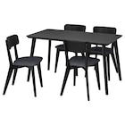 Tisch und 4 Stühle schwarz/Tallmyra schwarz/grau Angebote von LISABO / LISABO bei IKEA Wermelskirchen für 468,96 €