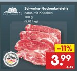 Aktuelles Schweine-Nackenkoteletts Angebot bei Netto Marken-Discount in Bremerhaven ab 3,99 €