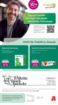 mea - meine apotheke Prospekt der KW 44  "Unsere November-Angebote" Aktueller mea - meine apotheke Prospekt "Unsere November-Angebote" Seite 1 von 4 Seiten