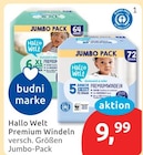 Premium Windeln von Hallo Welt für 9,99 € bei budni im Angebot Premium Windeln von Hallo Welt im aktuellen budni Prospekt