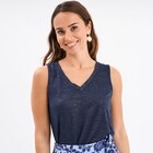 Débardeur col en V sans manches bleu marine femme à 6,49 € dans le catalogue La Halle
