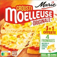 Auchan Évry - PIZZA CROUSTI MOELLEUSE ORIGINALE 4 FROMAGES SURGELÉE Promo PIZZA CROUSTI MOELLEUSE ORIGINALE 4 FROMAGES SURGELÉE dans le catalogue Auchan Auchan à Évry