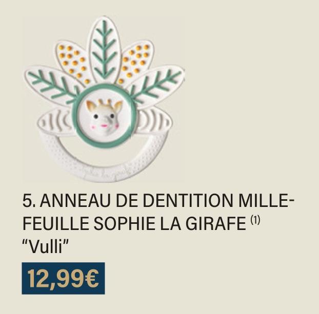Sophie la girafe® - Collection 5 sens, anneau de dentition mille-feuille 