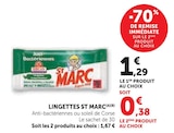 Lingettes(A)(B) - St Marc en promo chez Super U Goussainville à 0,38 €