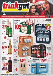 Trinkgut Prospekt "Aktuelle Angebote", 12 Seiten, 04.12.2023 - 04.12.2023 Aktueller Trinkgut Prospekt, "Aktuelle Angebote", mit Angeboten der Woche, gültig von 04.12.2023 bis 04.12.2023