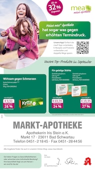 mea - meine apotheke Prospekt der KW 37 "Unsere September-Angebote" Aktueller mea - meine apotheke Prospekt "Unsere September-Angebote" Seite 1 von 4 Seiten