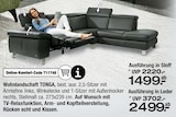 Aktuelle Sitzmöbel Angebote bei Ostermann in Gelsenkirchen Aktuelles Wohnlandschaft TONGA Ausführung in Stoff Angebot bei Ostermann in Gelsenkirchen ab 1.499,00 €