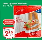 Wiener Würstchen von Jeden Tag für 2,69 € bei GLOBUS im Angebot Wiener Würstchen von Jeden Tag im aktuellen GLOBUS Prospekt