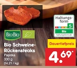 Aktuelles Bio Schweine-Rückensteaks Paprika Angebot bei Netto Marken-Discount in Rostock ab 4,69 €