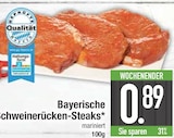Bayerische Schweinerücken-Steaks im EDEKA Prospekt Bayerische Schweinerücken-Steaks von im aktuellen EDEKA Prospekt für 0,89 €
