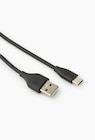 Câble de charge USB-A - USB-C 15 m noir en promo chez Monoprix Margaret Câble de charge USB-A - USB-C 15 m noir dans le catalogue Monoprix Margaret
