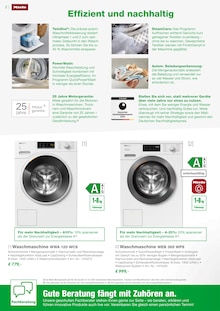 Waschmaschine im EP: Prospekt "Miele Hausgeräte -effizient und langlebig-" mit 12 Seiten (Nettetal)