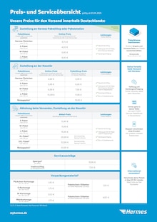 Drucker im aktuellen Hermes Paketshop Prospekt (Nürnberg) Drucker im Hermes Paketshop Prospekt "Preis- und Serviceübersicht" mit 2 Seiten (Nürnberg)