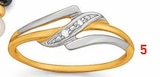 Bague diamants 0,01 ct, taille 54, or jaune et rhodié 1,22 g dans le catalogue E.Leclerc