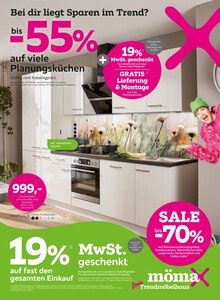 Küche im mömax Prospekt "Bis -55% auf viele Planungsküchen" mit 16 Seiten (Darmstadt)