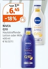 Hautstraffende Lotion oder Milk von NIVEA Q10 im aktuellen Müller Prospekt für 6,45 €