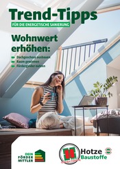 Aktueller Hotze Baustoffe Prospekt mit Möbel, "Trend-Tipps für die energetische Sanierung", Seite 1
