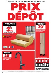 Catalogue Bricolage Brico Dépôt en cours à Tournon-d'Agenais et alentours, "PRIX DÉPÔT", 1 page, 10/10/2025 - 30/10/2025
