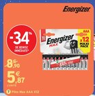 Piles Max AAA X12 - Energizer - Intermarché Hyper à Perpignan Piles Max AAA X12 - Energizer en promo chez Intermarché Hyper Perpignan à 5,87 €
