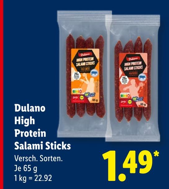 High Protein Salami Sticks