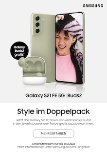 Samsung Prospekt für Wutha-Farnroda: Style im Doppelpack, 2 Seiten, 11.01.2022 - 31.01.2022