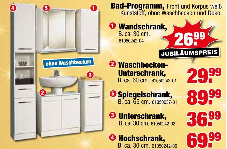 tejo's SB Lagerkauf Aschersleben - Bad-Programm Bad-Programm Angebot bei tejo's SB Lagerkauf Aschersleben im Prospekt 21 Jahre tejo's SB Lagerkauf