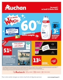 Auchan Hypermarché Catalogue "Le mois WAAOH !!!", 48 pages, Bagnolet,  07/02/2023 - 13/02/2023