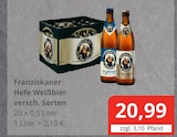 Hefe Weißbier Angebote von Franziskaner bei Getränkefachmarkt Rausch Wetzlar für 20,99 €