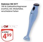 Stabmixer SM 3577 im Angebot bei GLOBUS in Zwickau Stabmixer SM 3577 Angebote von Clatronic bei GLOBUS Zwickau für 4,99 €