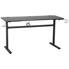 GAMINGTISCH 160/70/75 cm Schwarz Kabeldurchlass, Getränkehalter, Headsethalter, USB-Anschlüsse von Carryhome im aktuellen XXXLutz Prospekt für 129,00 €
