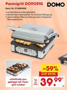 Paninigrill DO9051G bei Netto Marken-Discount in Mülheim Paninigrill DO9051G im Angebot bei Netto Marken-Discount Mülheim für 39,99 €