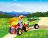 Enfant avec tracteur et remorque - playmobil en promo chez Migros France Annemasse à 6,49 €