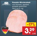 Aktuelles Kasseler-Minutensteak Angebot bei Netto Marken-Discount in Cottbus ab 3,29 €