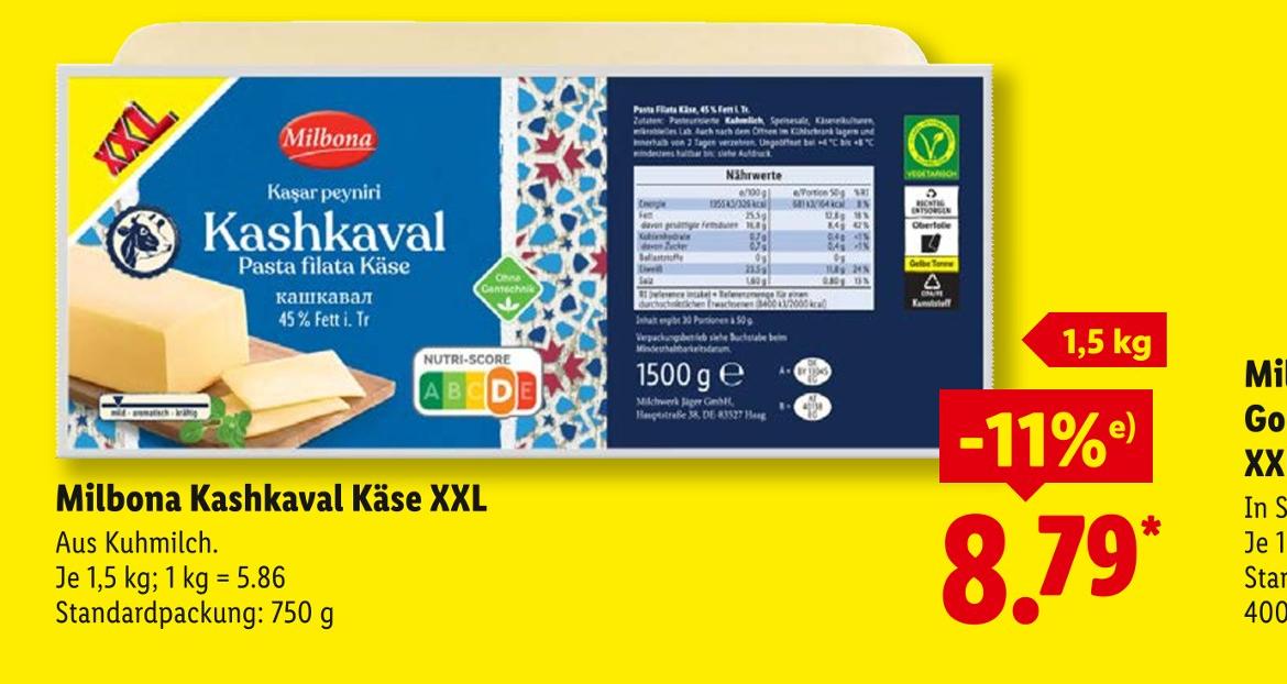 Kashkaval Käse XXL