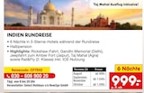 Aktuelles Indien Rundreise Angebot bei Netto Marken-Discount in Duisburg ab 999,00 €