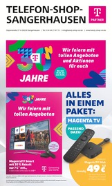 Fernseher im Telefon Shop Sangerhausen Prospekt in Hettstedt Aktueller Telefon Shop Sangerhausen Prospekt mit Fernseher, "30 JAHRE", Seite 1