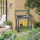 Outsunny Pflanztisch mit Rollen grau B/H/L: ca. 45x119x92 cm für 78,99 € bei POCO im Angebot Outsunny Pflanztisch mit Rollen grau B/H/L: ca. 45x119x92 cm im aktuellen POCO Prospekt