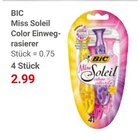 Aktuelles Miss Soleil Color Einwegrasierer Angebot bei GLOBUS in Braunschweig ab 2,99 €