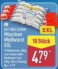 Münchner Weißwurst XXL im ALDI Nord Prospekt Münchner Weißwurst XXL von GUT DREI EICHEN im aktuellen ALDI Nord Prospekt für 4,79 €