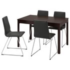 Tisch und 4 Stühle dunkelbraun/verchromt Glose schwarz Angebote von EKEDALEN / LILLÅNÄS bei IKEA Dessau-Roßlau für 715,00 €