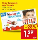 Schokolade Angebote von Kinder bei Netto Marken-Discount Saarbrücken für 1,29 €