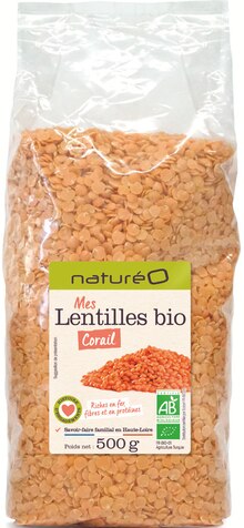 Lentilles corail - NaturéO à Paris Lentilles corail en promo chez NaturéO Paris à 2,29 €