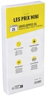 Bureau Vallée Ajaccio - Promo 25 Enveloppes - DL 110 x 220 mm - 80 g/m² - blanc - bande adhésive - Les Prix Mini Promo 25 Enveloppes - DL 110 x 220 mm - 80 g/m² - blanc - bande adhésive - Les Prix Mini à 0,79 € dans le catalogue Bureau Vallée à Ajaccio
